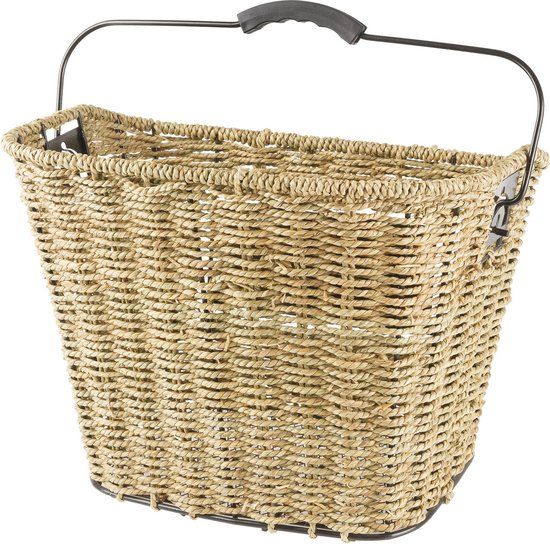 M-Wave Gevlochten Fietsmand - 35x25x26cm - Achter - Rotan - 20 kg - 23 l