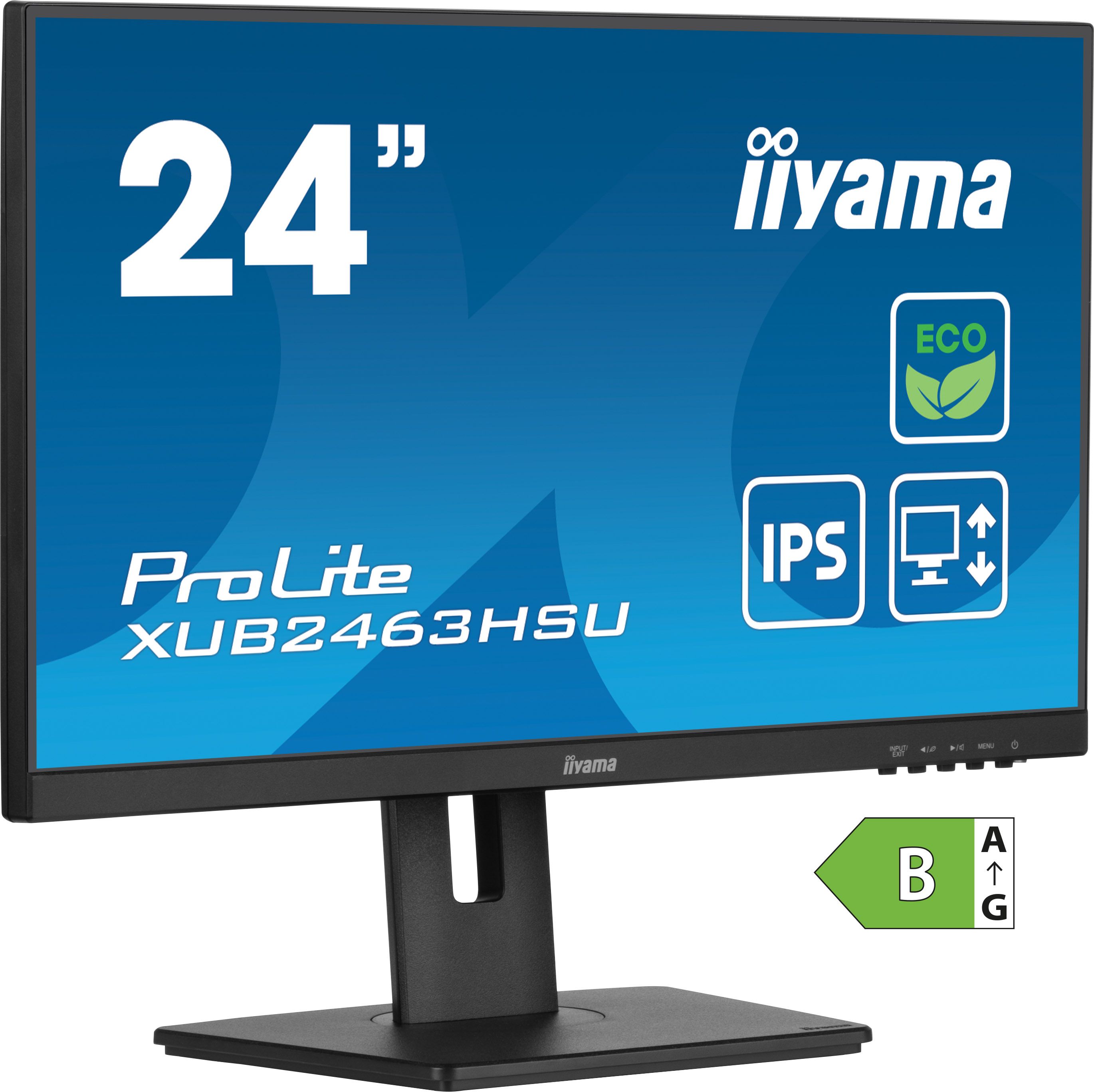 iiyama ProLite XUB2463HSU-B1 24" Full HD IPS Monitor with USB-Hub