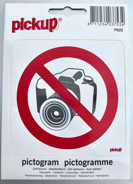 Pick-Up Pictogram Verboden te Fotograferen - 10 x 10 cm