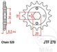 Jt Sprockets 520 Jtf270.14 Steel Voortandwiel Zilver 14t