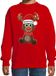 Bellatio Decorations Kersttrui/sweater voor jongens/meisjes - Merry Christmas - rood - Kerst rendier 110/116