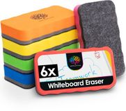OfficeTree 6x Whiteboard Wisser Set Magnetisch Meerkleurig