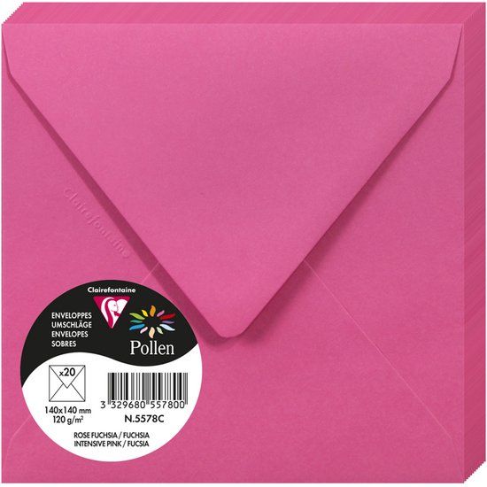 Pollen by Clairefontaine Stuifmeel Enveloppen 140 mm Zilver