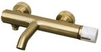 ESSEBAGNO Mitigeur pour douche et baignoire, mécanique, or brossé