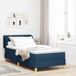 Maison Exclusive - Lit boxspring avec tête de lit, bleu, 90 x 190 cm, rembourré