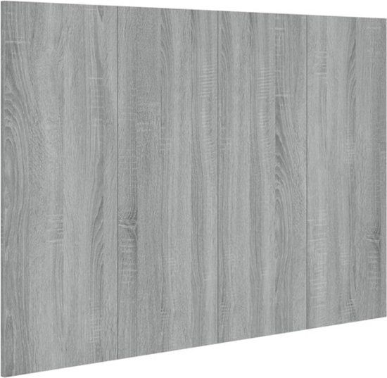 vidaXL Hoofdbord 120x1,5x80 cm bewerkt hout grijs sonoma eikenkleurig