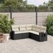 Maison Exclusive - Ensemble de jardin, composé de 5 pièces avec coussins, noir, en polyrotin