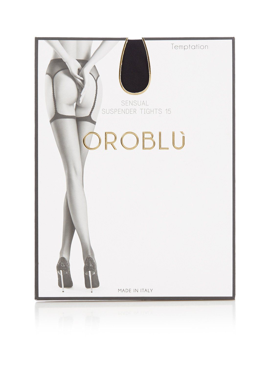 Oroblu Temptation Sensual jarretels in 15 denier black - Zwart