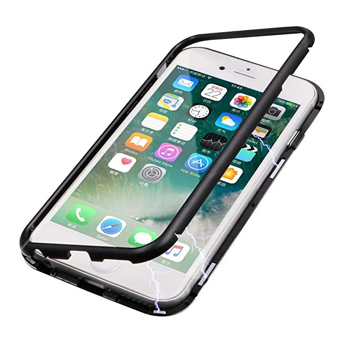 Stuff Certified iPhone 6S Plus Magnetisch 360° Hoesje met Tempered Glass - Full Body Cover Hoesje + Screenprotector Zwart