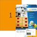 Herma 5149 neonetiketten A4, set van 32 (210 x 297 mm, 640 vellen, papier, mat) zelfklevend, bedrukbaar, permanente kleurige etiketten, 640 etiketten voor printer, neon oranje
