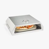 Avilia Pizzaoven met vuurvaste steen en afzuigkap van roestvrij staal, ideaal voor thuis, compleet met pizzaschep