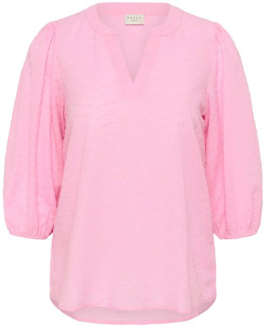 Kaffe Curve Vrouwenblouse Penelopia Roze Glazuur Maat 50