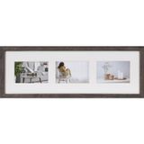 Henzo Modern Gallery Collagelijst voor 3 foto's - Fotomaat 10x15 cm - Donkergrijs