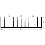 Fischer Elektronik 10021159 SK 53 75 SA Dissipateur thermique 0.85 K/W (l x l x h) 75 x 180 x 48 mm