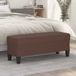VidaXL Bankje 100x35x41 cm kunstleer bruin
