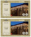 Anna's Collection Ijspegelverlichting lichtsnoer - 2x - 528 led lampjes - warm wit - 350 cm