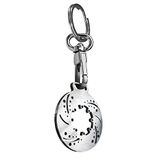 RVS sleutelhanger - 'Remschijf' (Zilver)
