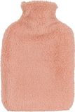 H&S Collection Warmwaterkruik - met extra zachte hoes - koraalroze - 1,75L