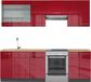 Vicco Fame-Line Unité de cuisine complète – 240 cm, WB Chêne Bordeaux brillant