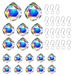 Crystal Sphere Prism Sun Catcher Set of 18 20/30/40mm