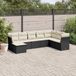 Maison Exclusive - Ensemble de meubles de jardin 8 pièces avec canapé et coussins, noir, en polyrotin