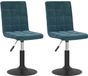 vidaXL Stoelen draaibaar 2 st fluweel blauw