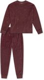 SCHIESSER Pyjama lang Meisjes Wijnrood Katoen/Polyester Glitter Maat 140