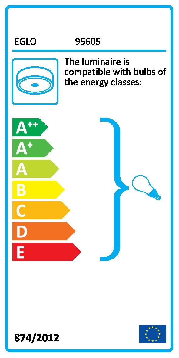 EGLO Stellato 2 Plafondlamp - 40cm - Glas, Staal, Hout