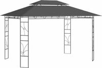 vidaXL Prieel 4x3x2,7 m Antracietkleurig