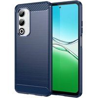 Oppo Coque pour Oppo A5 4G / 5G - housse etui silicone gel carbone + film ecran - BLEU FONCE
