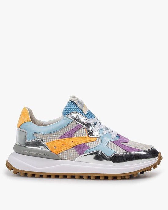Floris van Bommel sneakers Noppi 46.07 zilver leer rubber maat 41
