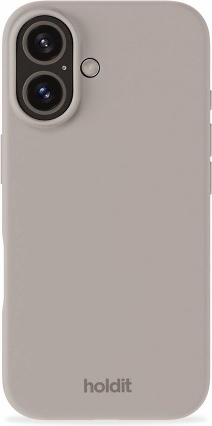 Holdit Silicone Case geschikt voor Apple iPhone 16 - Taupe
