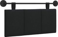 vidaXL - Hangend hoofdbord - Zwart - Stof