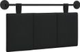 vidaXL - Hangend hoofdbord - Zwart - Stof