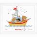 VERVACO Kruissteek Borduurpakket Geboorte Baby ZEILBOOT Handwerkpakket voor Wanddecoratie 36 x 33 cm Borduurwerk met Telpatroon DIY Kit Babykamer Decoratie Cadeau Knutselen Voor Volwassenen