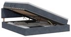 vidaXL - Opbergbed - met - hoofdeinde - Donkergrijs - 180 - x - 200 - cm - Fluweel