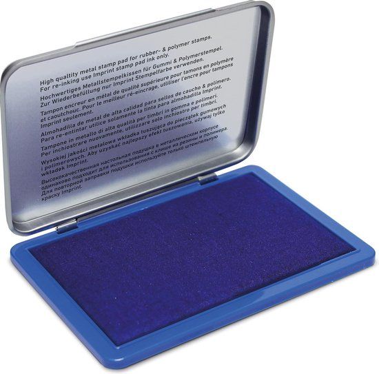 Trodat 9071M Metal Stamp Pad - Blue - 9x5cm - 1 Piece