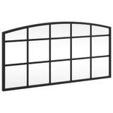 vidaXL Wandspiegel, boog, 60x30 cm, ijzer, zwart