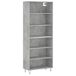 vidaXL Hoge kast, betonkleur, 69,5 x 34 x 180 cm, houtvezelplaat