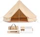 Vevor Bell Tent 5 x 3 m Yurt Tent TC Katoen met Sterke IJzeren Stokken en een PVC Grondzeil Campingtent Familietent 8 Ramen Piramidetent Groepstent voor Buitenavonturen