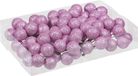 Othmar Decorations Bv Instekers - 80x - kerstbal - roze - glitter - 3 cm - kunststof