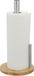 Merkloos Relaxdays Keukenrolhouder Staand - Bamboe & RVS - 33 x 16 cm
