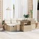 Maison Exclusive - Ensemble de jardin 7 pièces, beige, en polyrotin