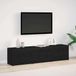 Prolenta Maison Exclusive - TV-meubel met LED-verlichting, 165 x 34 x 40 cm, zwart, eikenlook