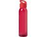Makito Western Europe Bouteille d'eau en verre/bouteille de boisson avec bouchon à vis - transparent rouge - 470 ml