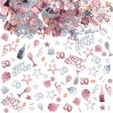Confetti 50e anniversaire, 1000 pièces, paillettes, or rose