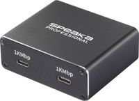 SpeaKa Professional SP-GNS-240 Splitter 2 poorten USB-C 1 GBit/s USB-stroomverzorging