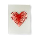 Pracht Creatives Hobby 6029-15011 String picture hart ca. 15 x 20 cm, klein string art plaatje, complete set met draad, metalen spijkers, gereedschap, sjabloon en houten plaatje