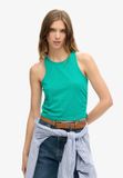 Superdry - Tanktop met ruches - Dames - Vesten - Summer Green - XS