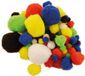 Merkloos / Sans marque Pompons - 100x - gekleurd - 10-45 mm - hobby/knutsel materialen
